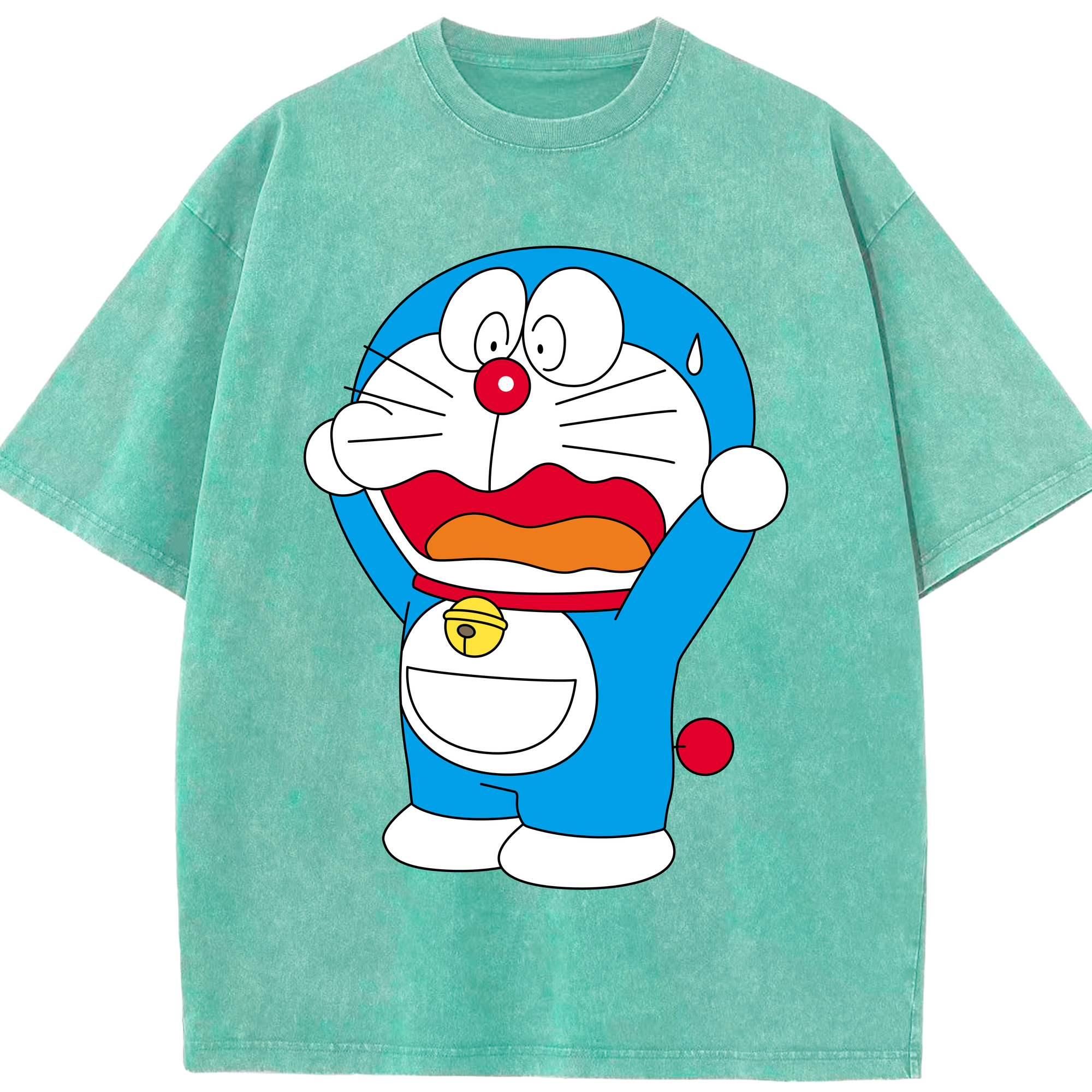 （画像用） ドラえもん Doraemon 綿100% ヴィンテージ風 半袖Tシャツ（フロントプリント）